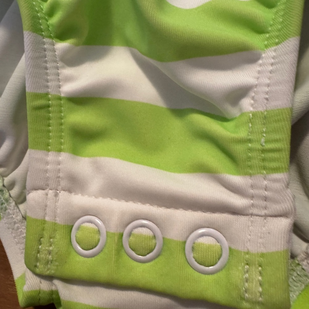 NWT NEW Carter's Green White Striped Swimsuit Bathing suit SZ 9 Mon UPF 50 NEW - Picture 3 of 9
